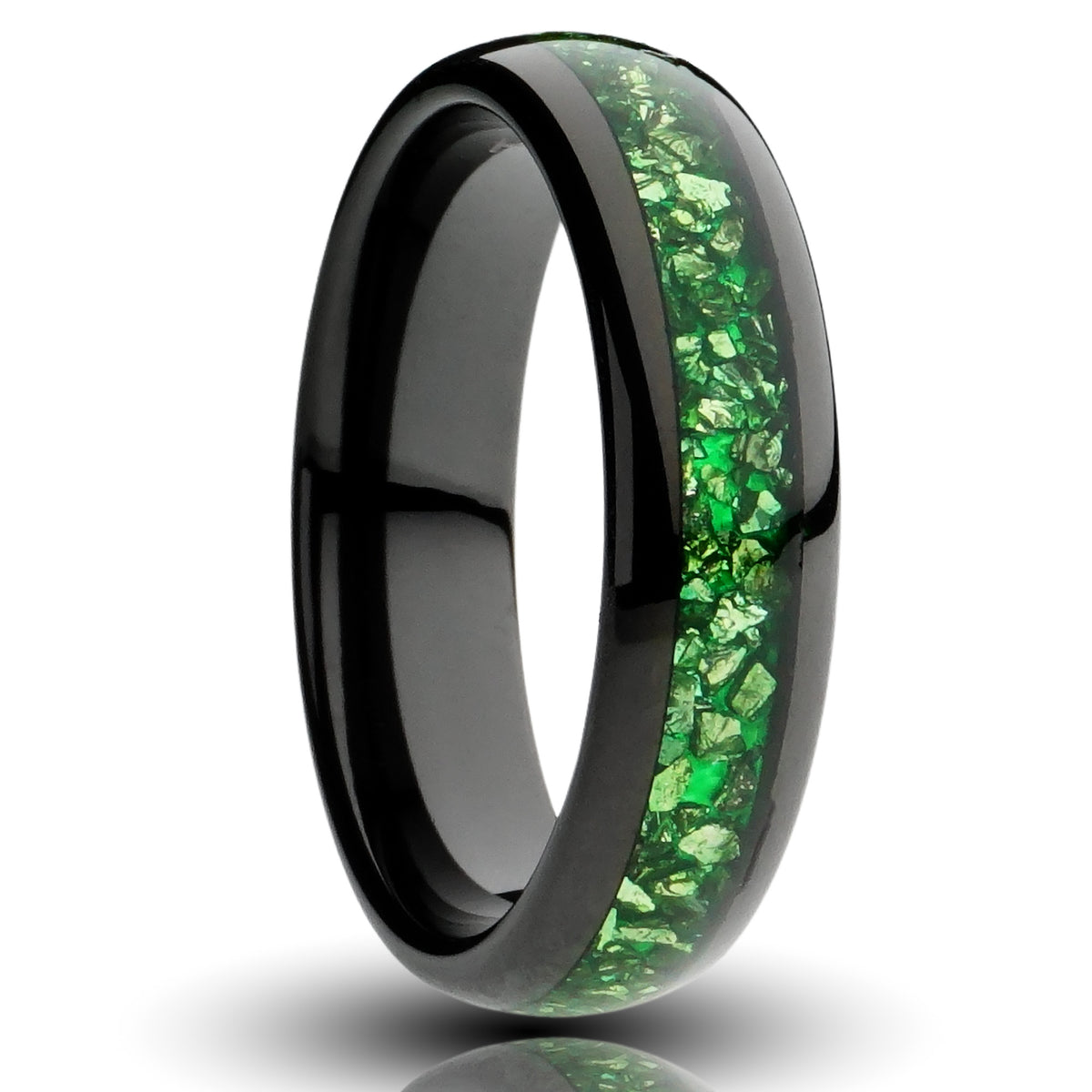 Men's Wedding Band Tiffany Black And Green Mens Wedding Band Black