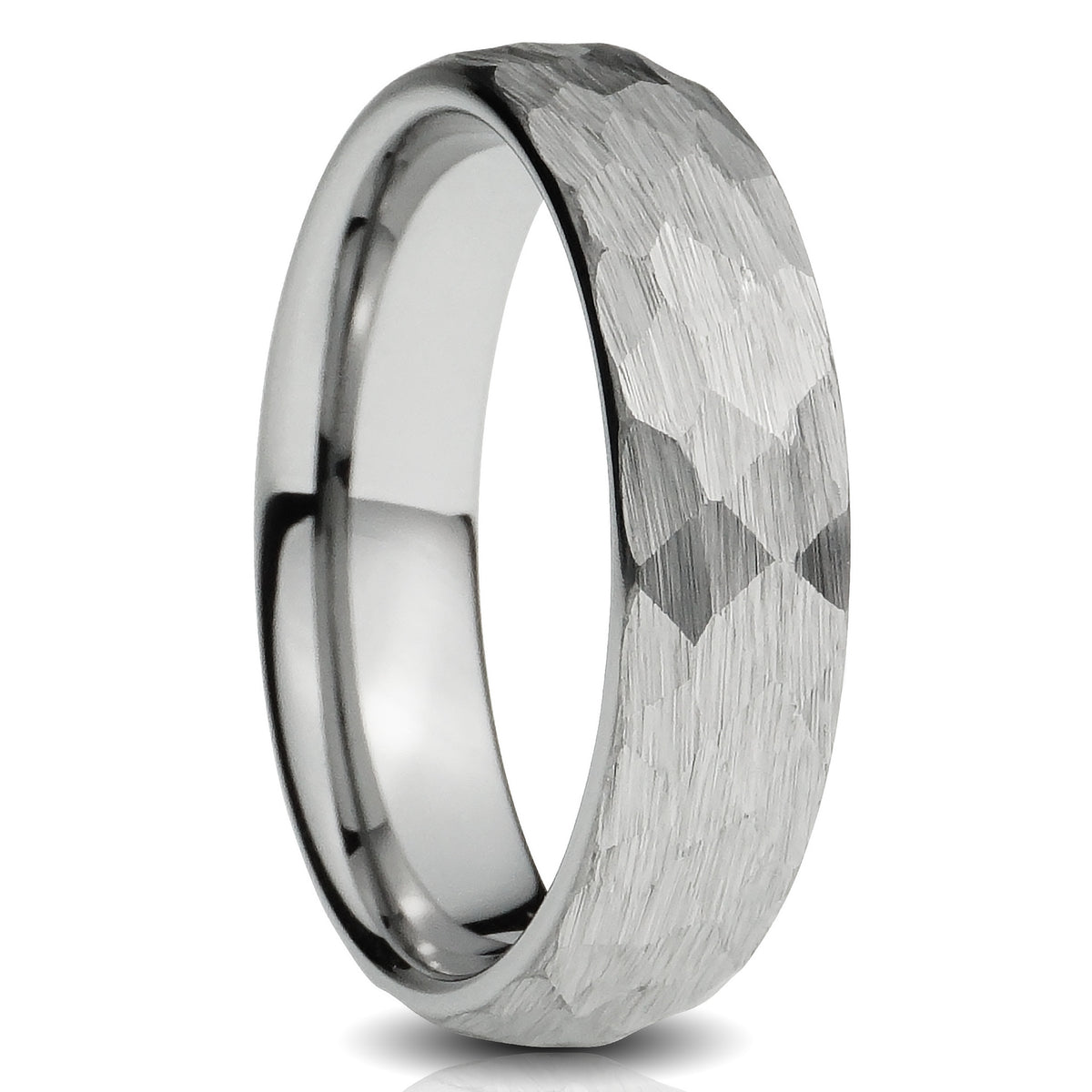 Abstract Rugged Band Ring Silver | Unique Mens Band Rings, Hammered offers Ring, Pinky Ring