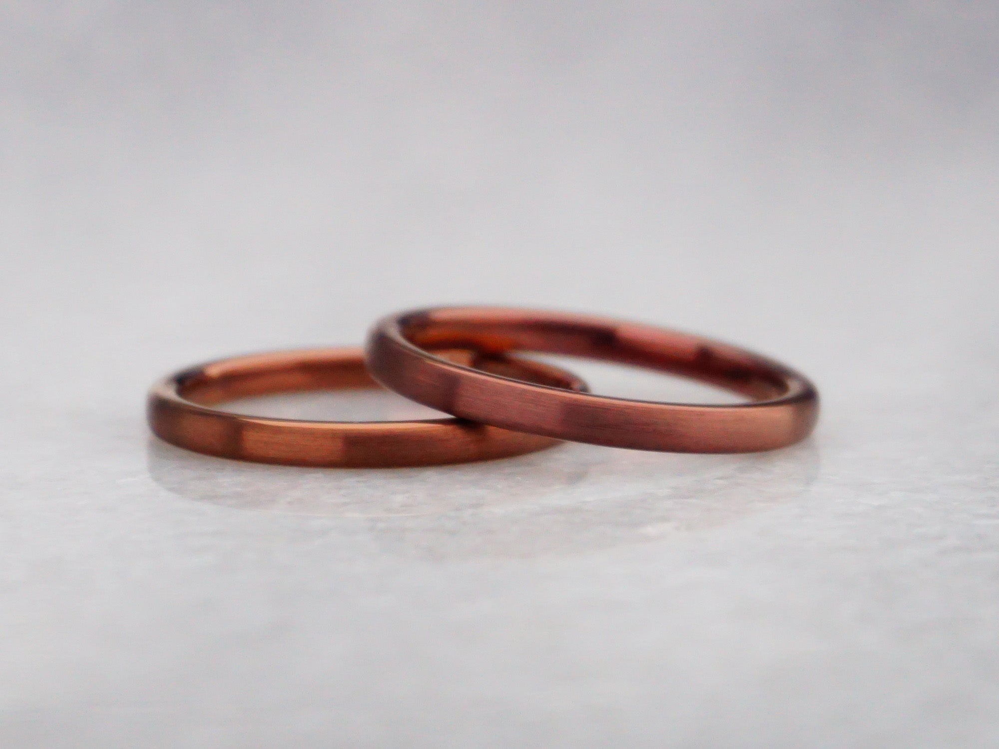 2mm brown brushed ring, coffee matte brown tungsten ring, modern womens stackable fashion ring