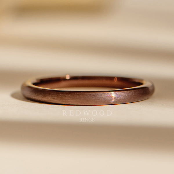 2mm brown tungsten ring, luxury photo watermarked