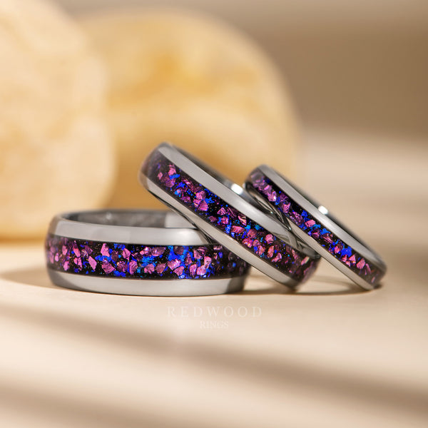 4MM 6MM 8MM Multi Listing Silver Alexandrite Ring Product Photo