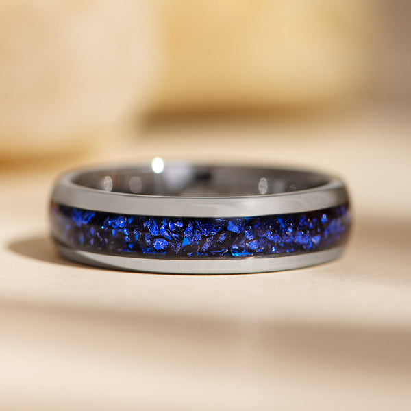 Silver Ring With Inlay Gemstone Inlay Rings – Redwood Rings