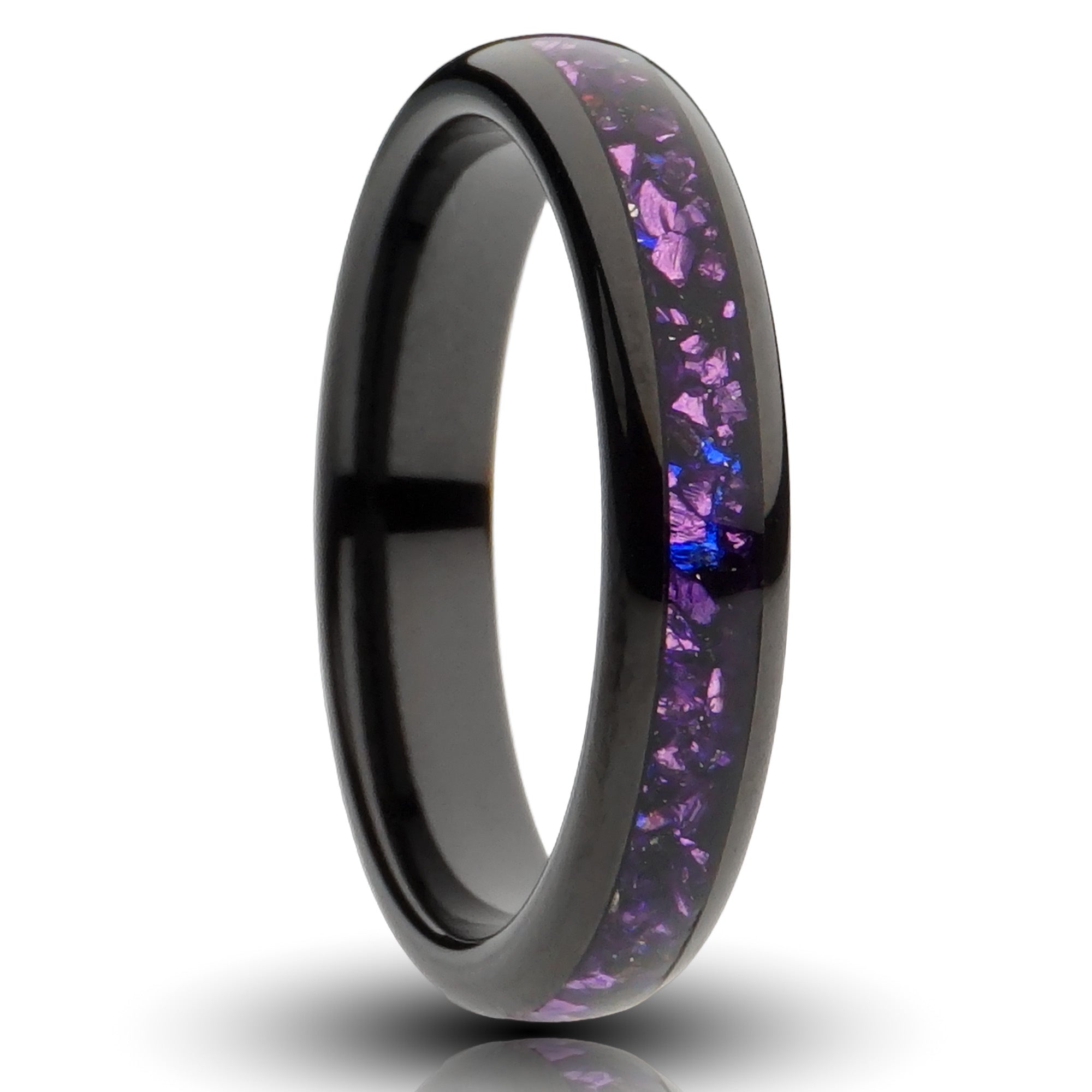 Black Alexandrite Tungsten Ring - 4MM