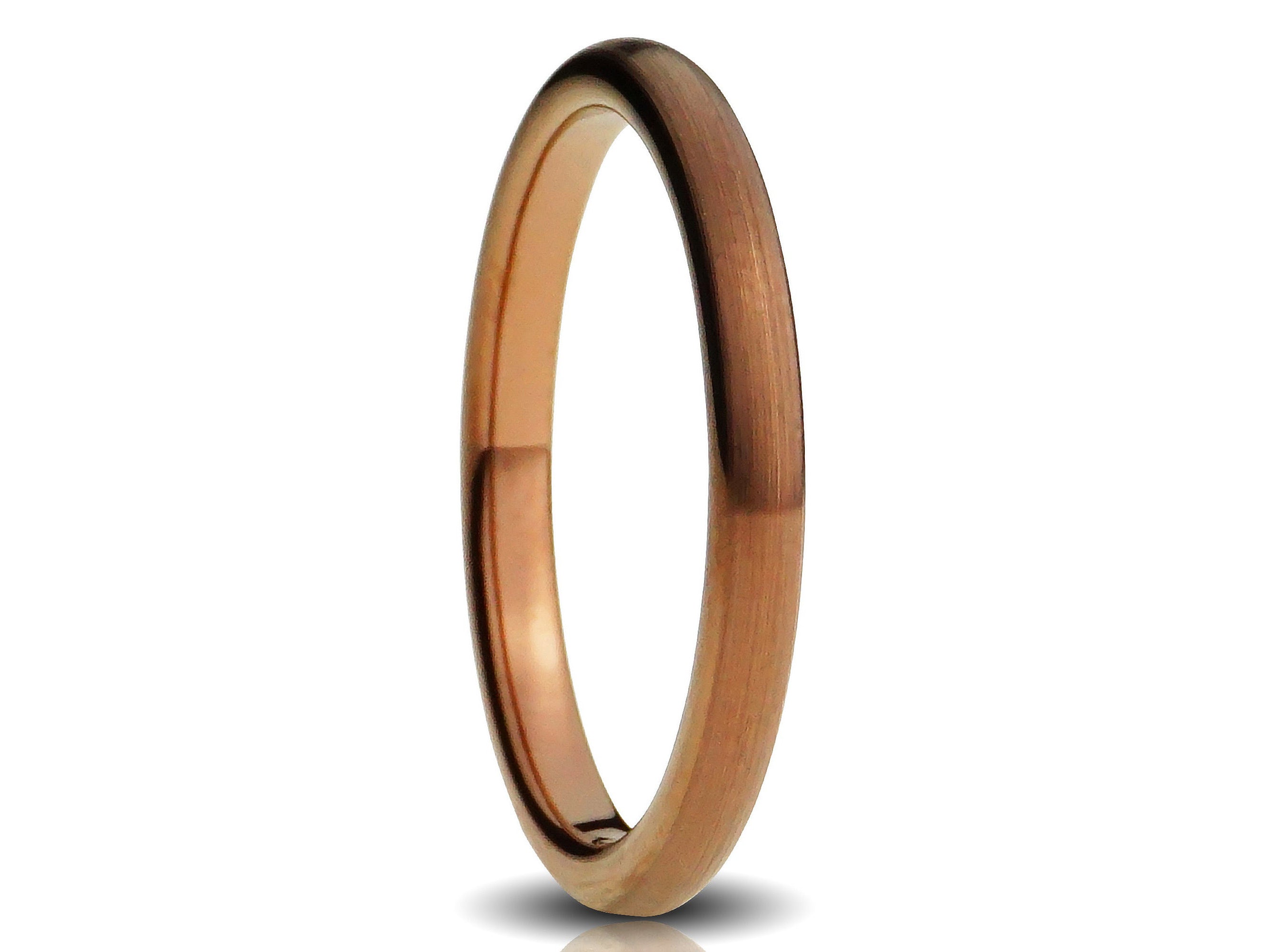 Brown Tungsten ring 2mm brushed coffee chocolate womens wedding band cutout photo